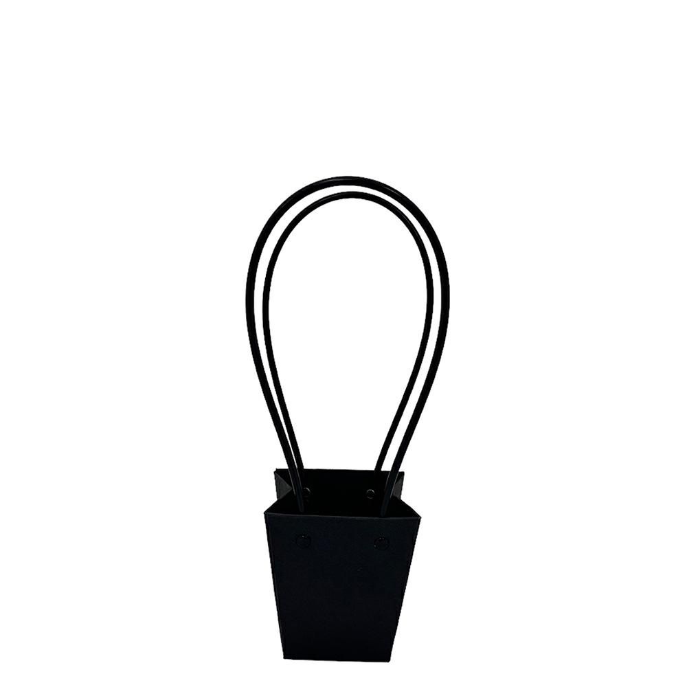 SET 6 SHOPPERS PPL 6,5X6,5 CM H.10 CM NERO