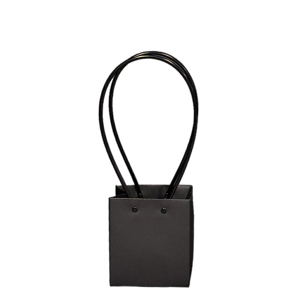 SET 6 SHOPPERS PPL 11,5X10,5 CM H.13 CM NERO