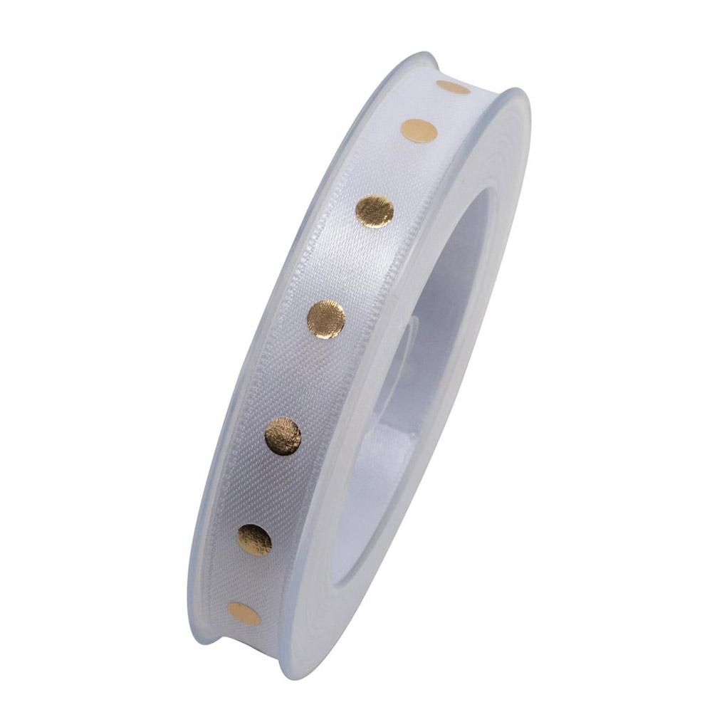 NASTRO ART.X840 -RICHMOND- 15MM 20MT BIANCO/ORO