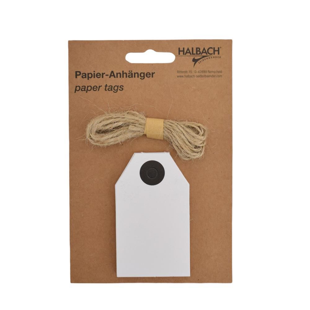 SET 48 TARGHETTE CARTA D/APPENDERE 4,5X7,5 CM BIANCO