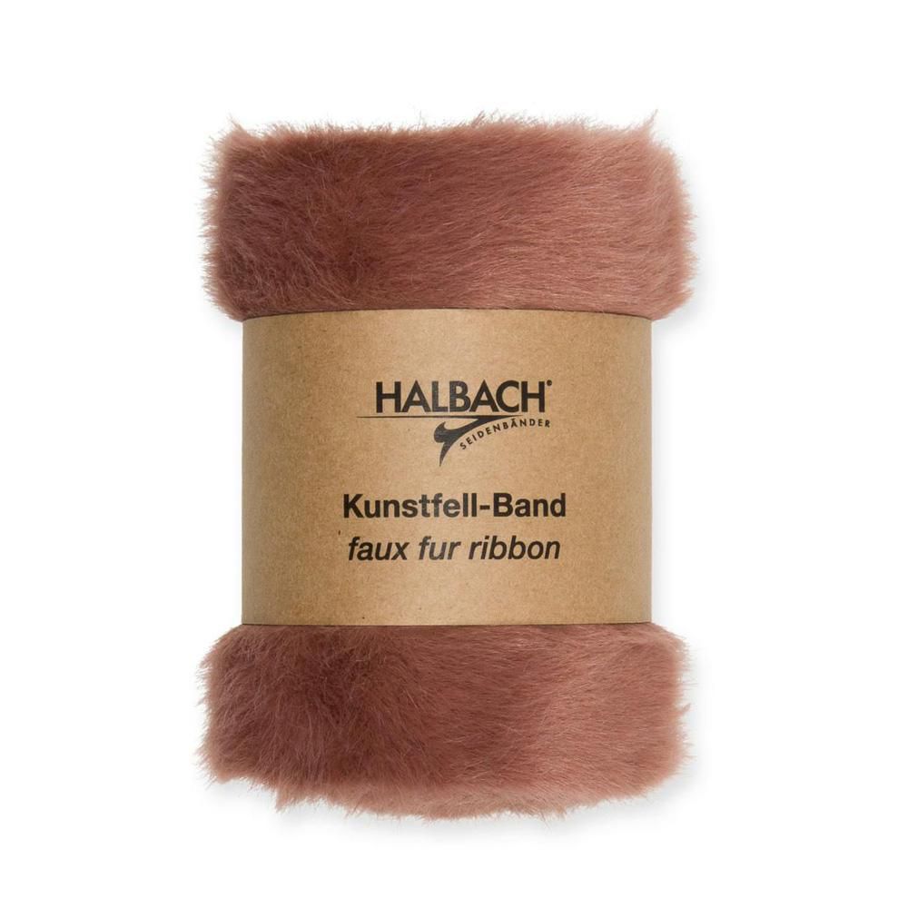 NASTRO FINTA PELLICCIA CM.10X90CM ROSA ANTICO