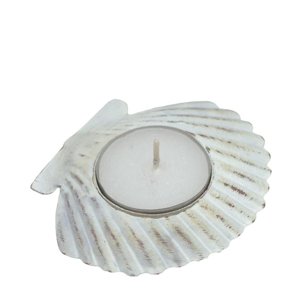 PORTATEALIGHT CONCHIGLIA D9 H2 CM BIANCO