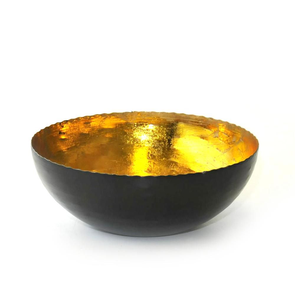 CIOTOLA METALLO TONDA D.20 CM ORO ANTICATO