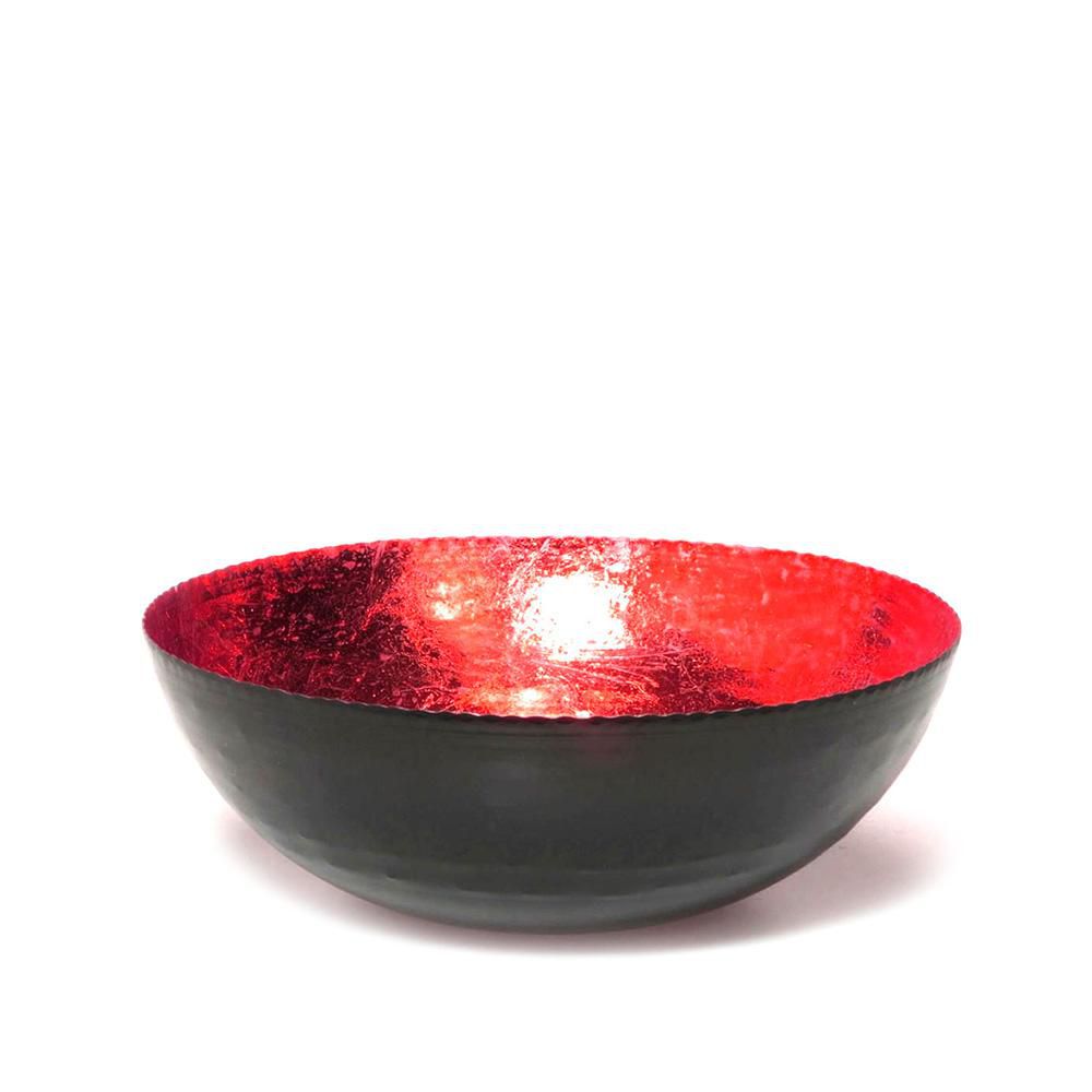 CIOTOLA METALLO TONDA D.20 CM ROSSO