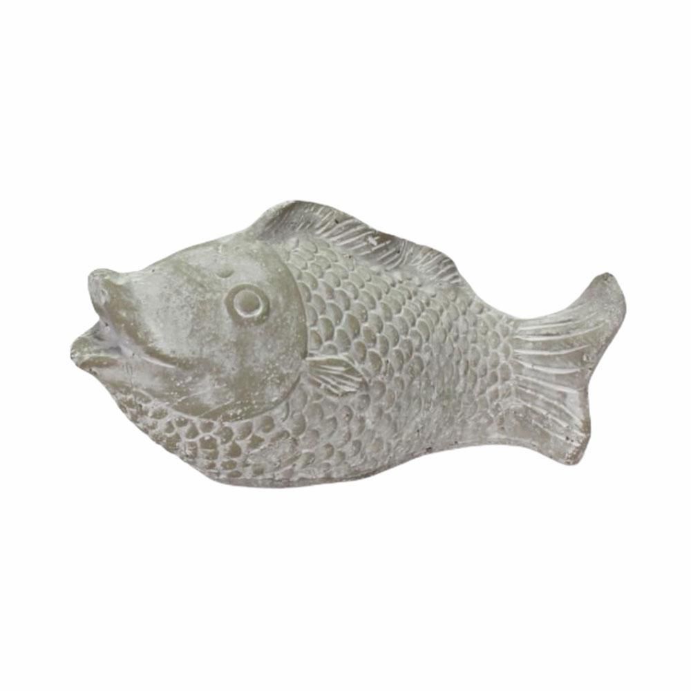PESCE CERAMICA 26X11X13,5 GRIGIO SBIANCATO