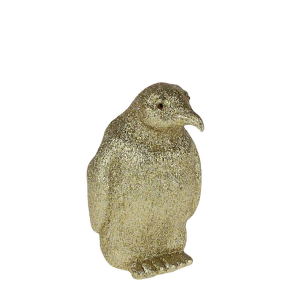 PINGUINO POLY 15X15 CM H.25 CM GLITTER ORO