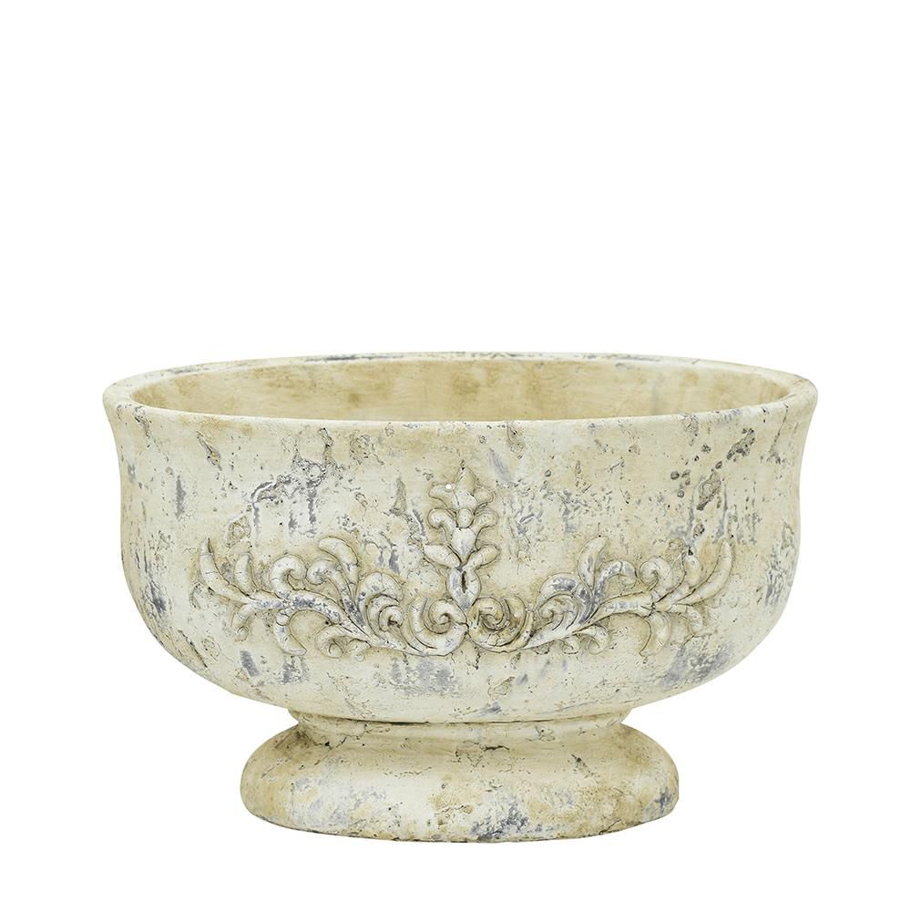 VASO CEMENTO 30X18 CM H.18 CM -VALO- CREMA ANTICATO