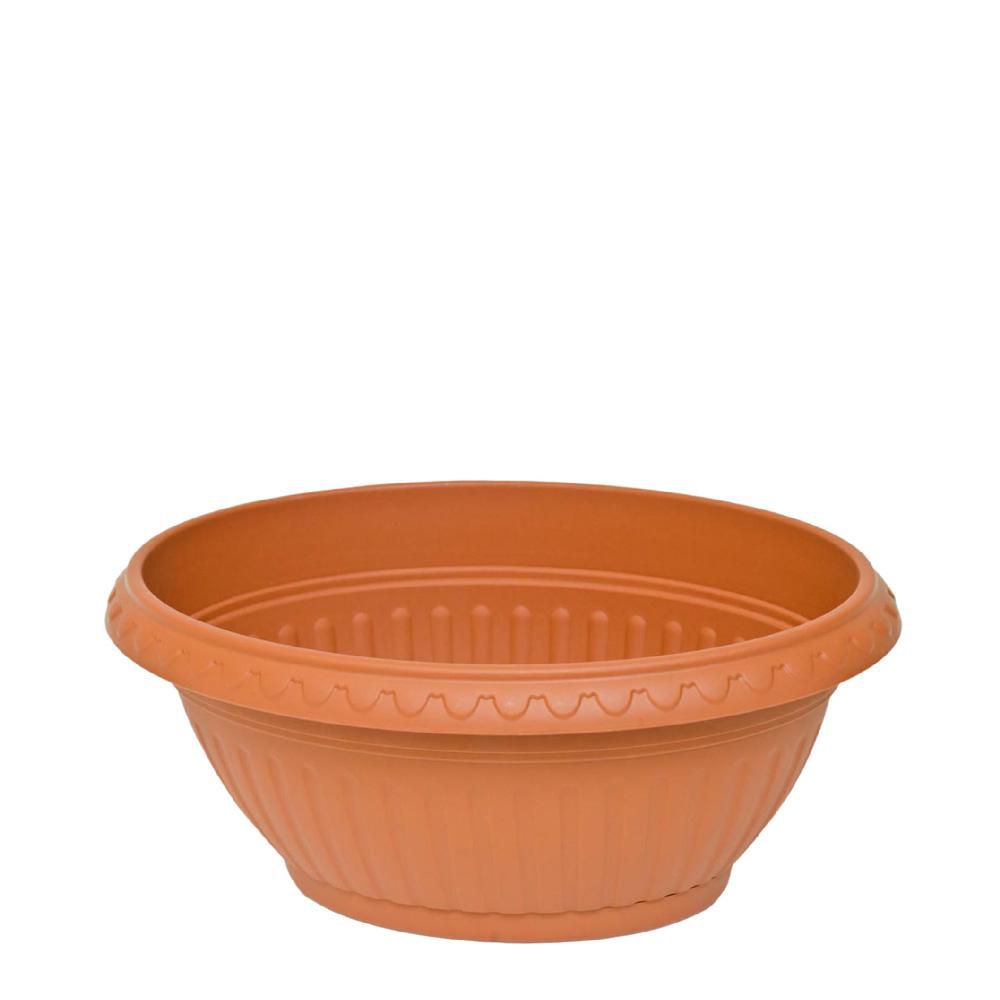 CIOTOLA PLASTICA MEDEA OVALE 30X23 CM H.12,2 CM TERRACOTTA