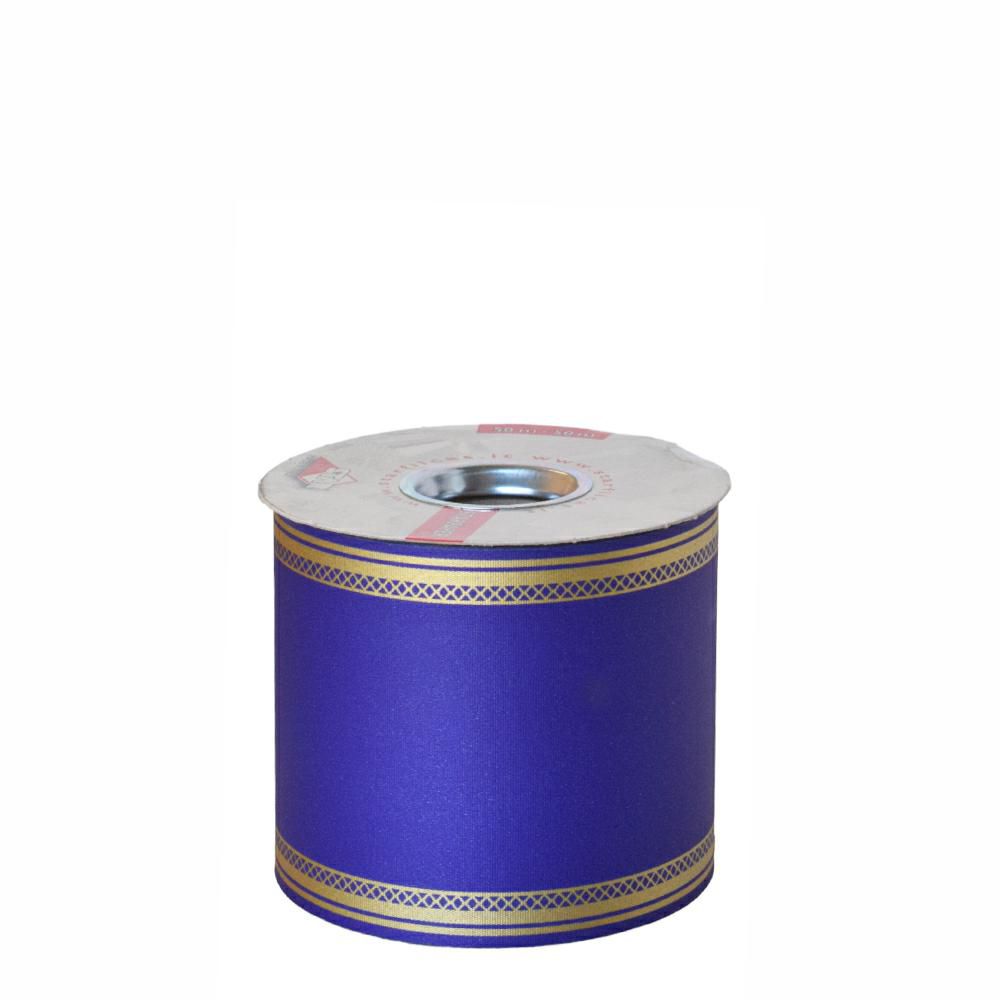 NASTRO CARTA FUNEBRE LAURO 75MM 50MT VIOLA SCURO 4MC