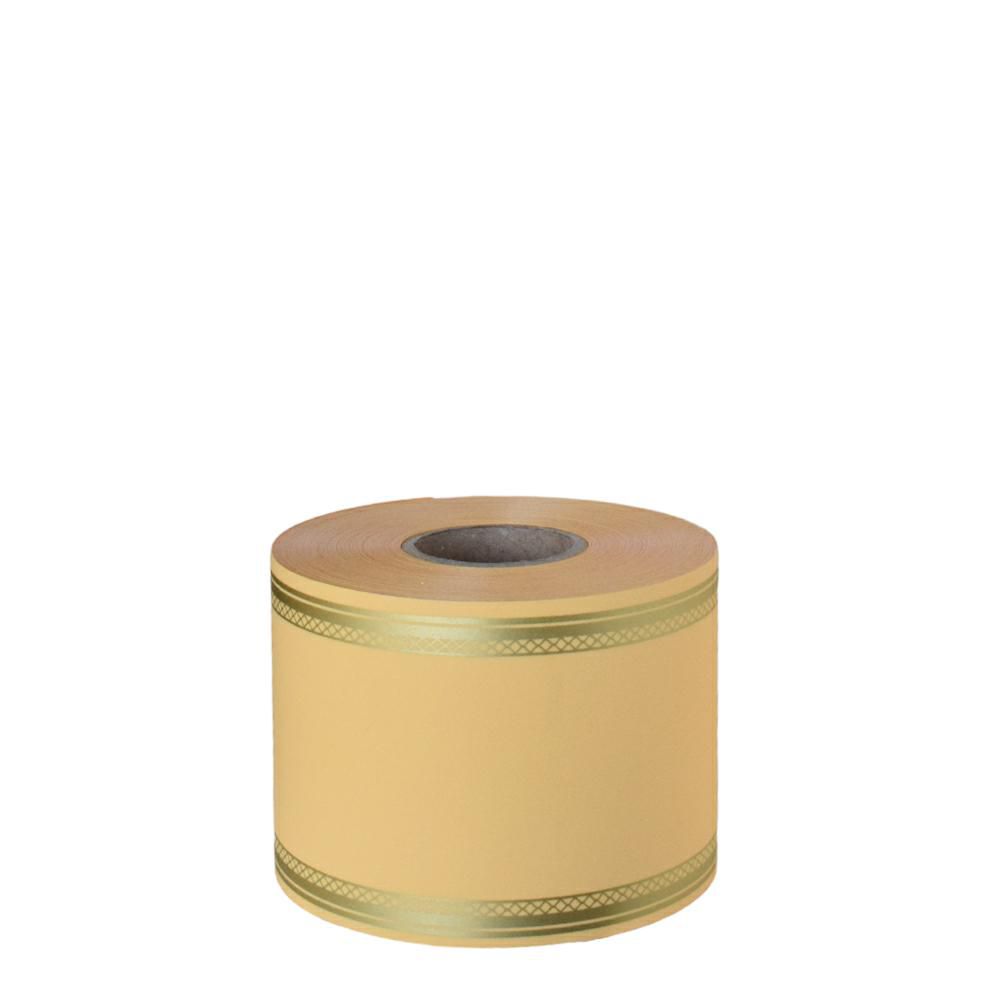 NASTRO CARTA FUNEBRE LAURO 75MM 50MT CREMA 3MC