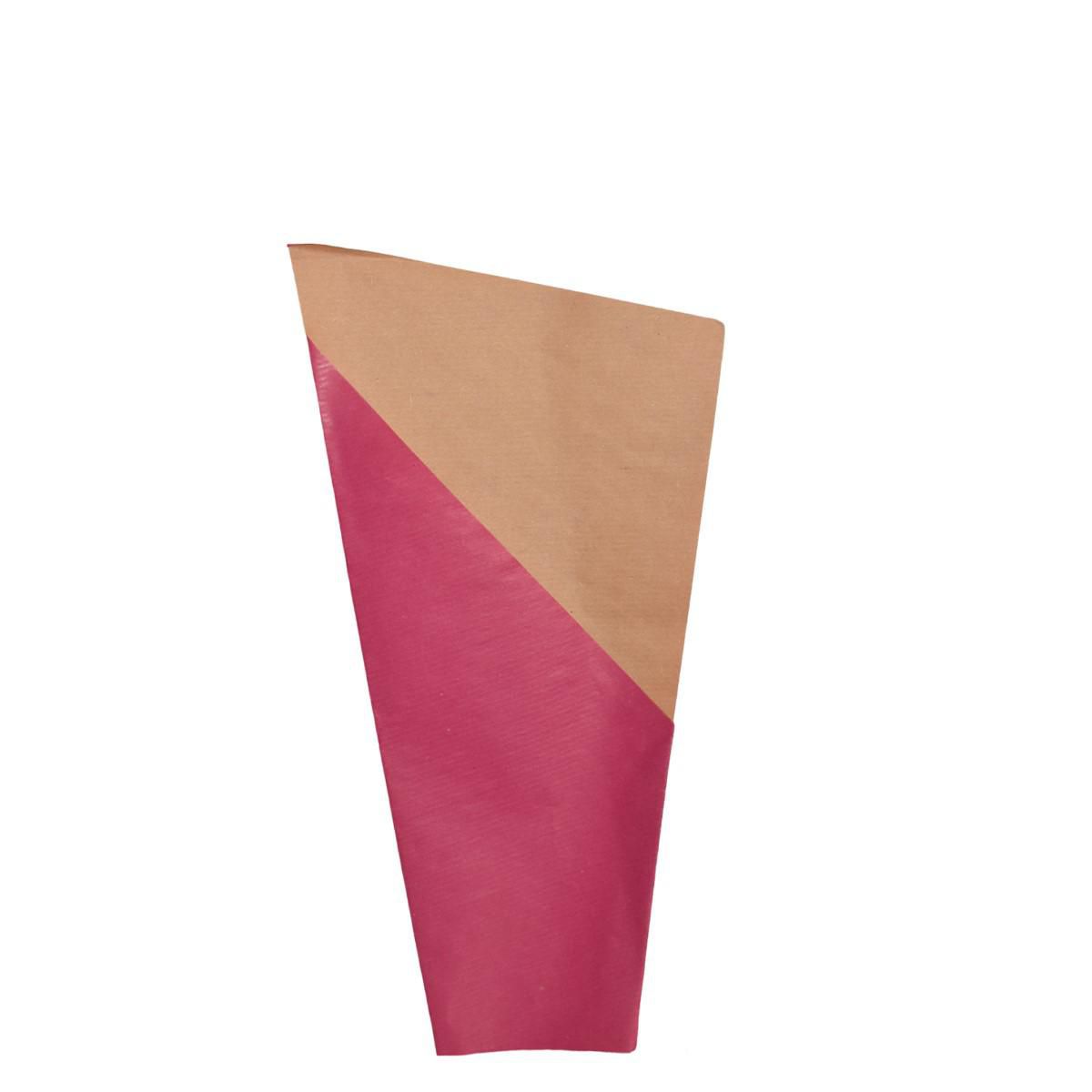 CONI CARTA KRAFT FONDO PIENO 17X8X30 PZ.50 KRAFT/CICLAMINO-04