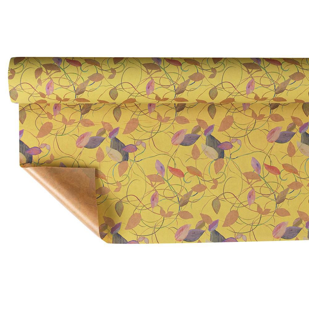 BOBINA CARTA POLITENATA-CAMELIA- CM 100X25 CM GIALLO