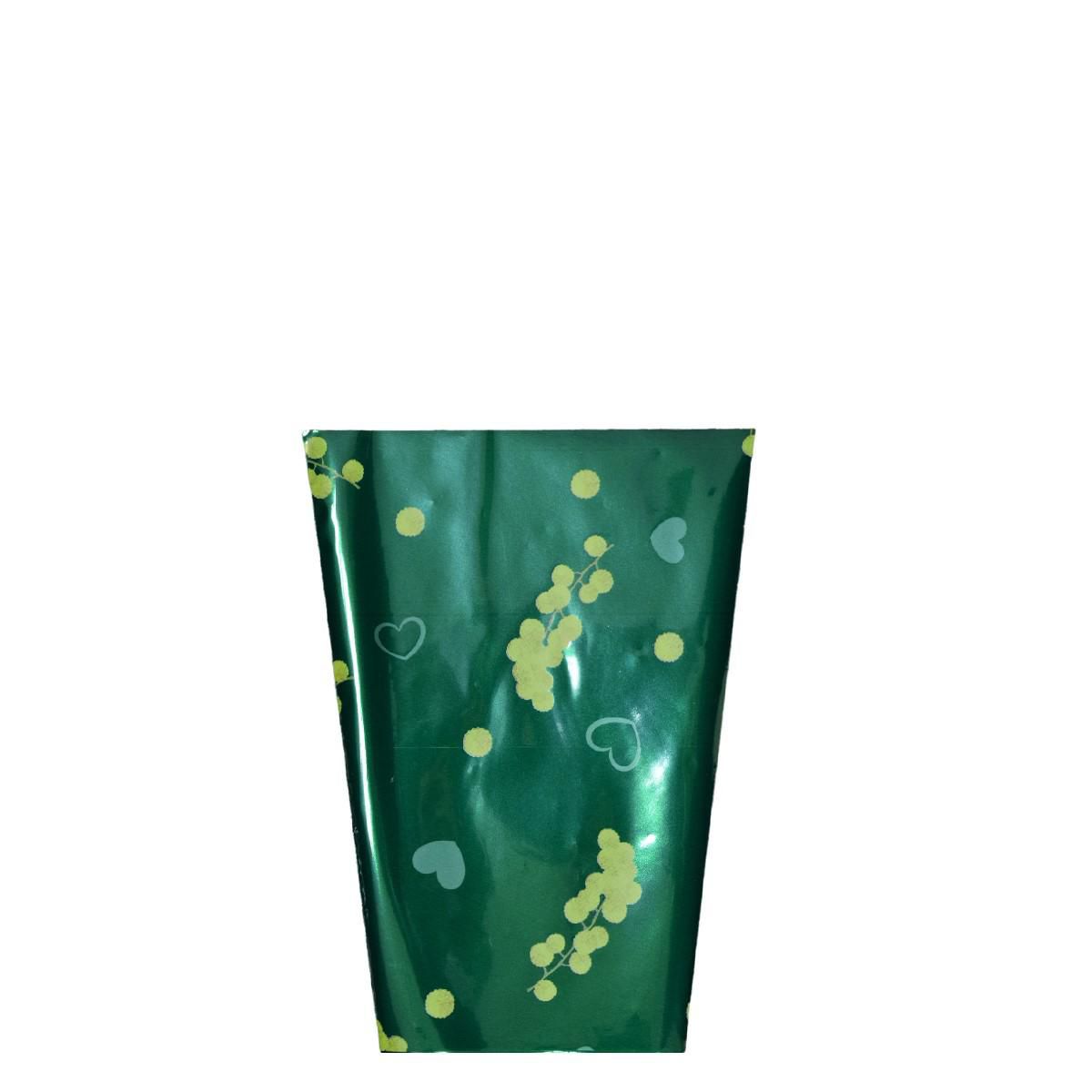 CONI ARGENTATI STAMPATI35MY 15X10X20 PZ.100 FONDO VERDE-14