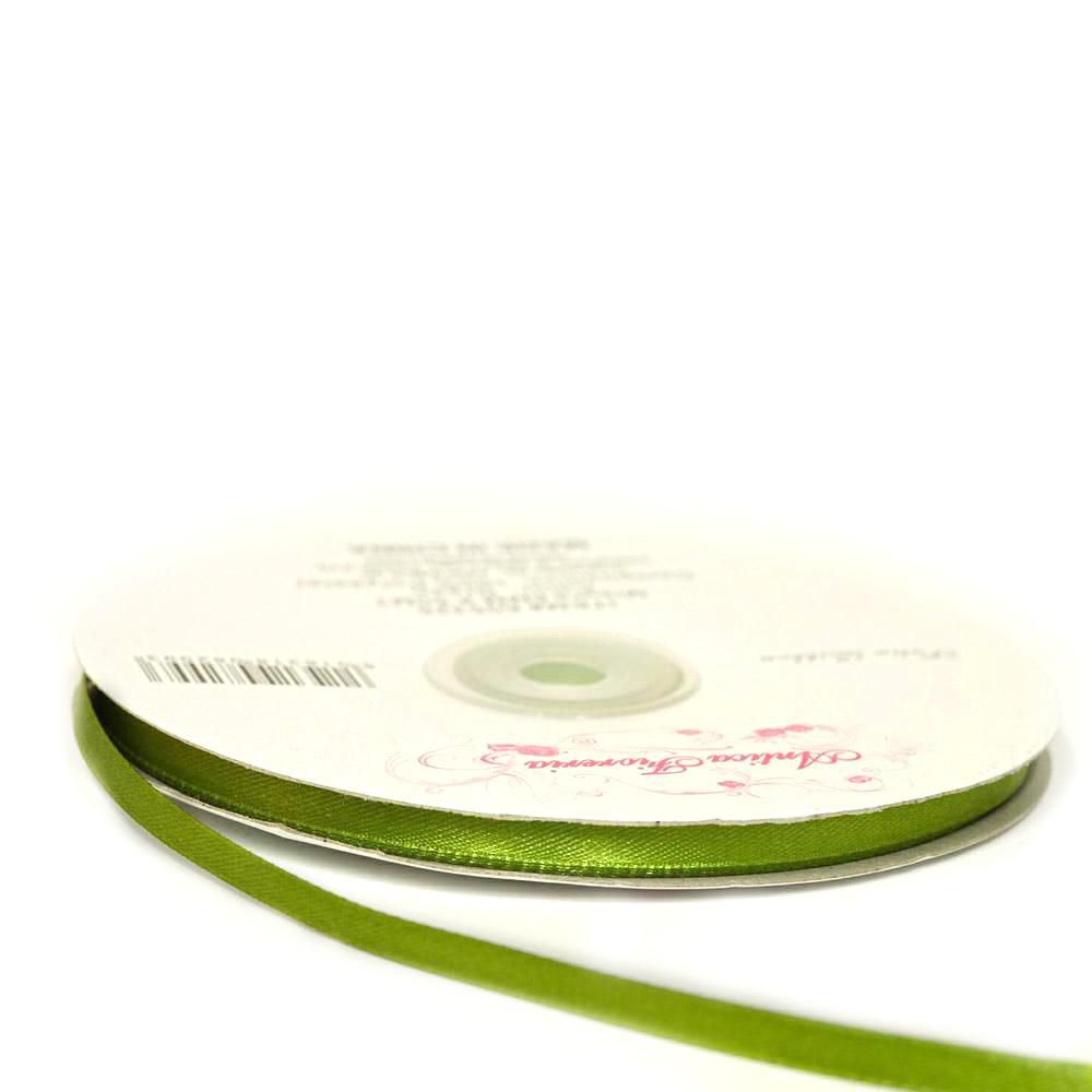 NASTRO DOPPIO RASO 6MM 50MT VERDE PRATO