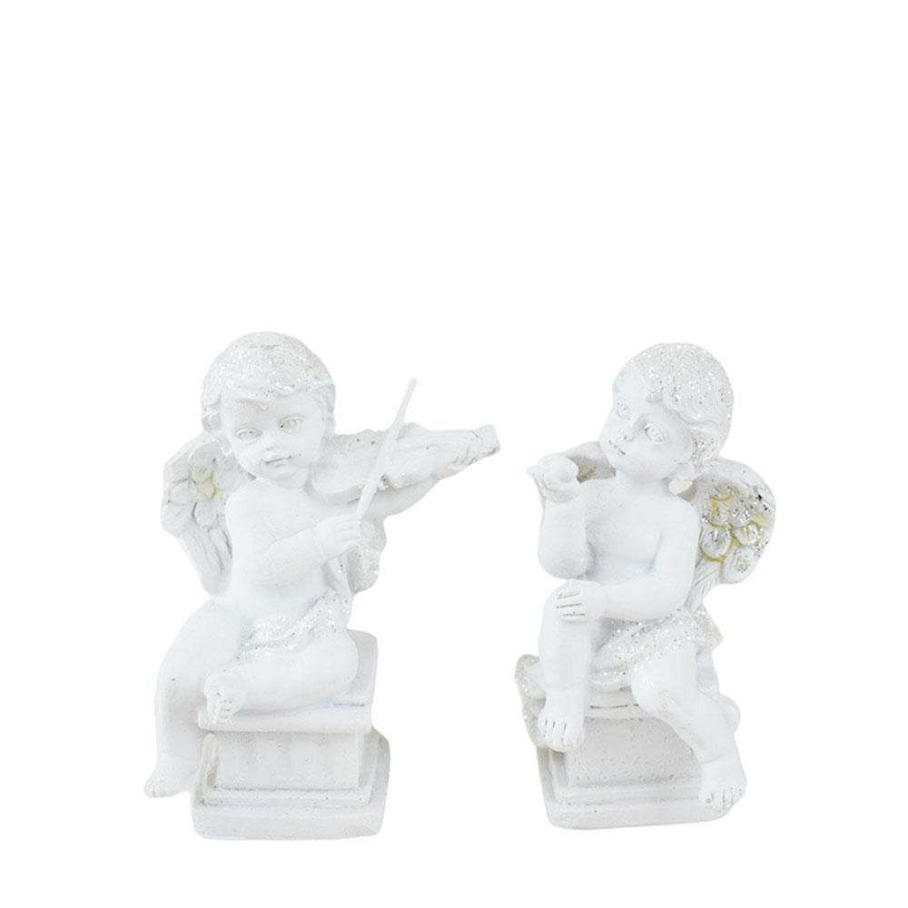 SET 2 ANGELI H.8,5 CM S/BASE ASS. A.