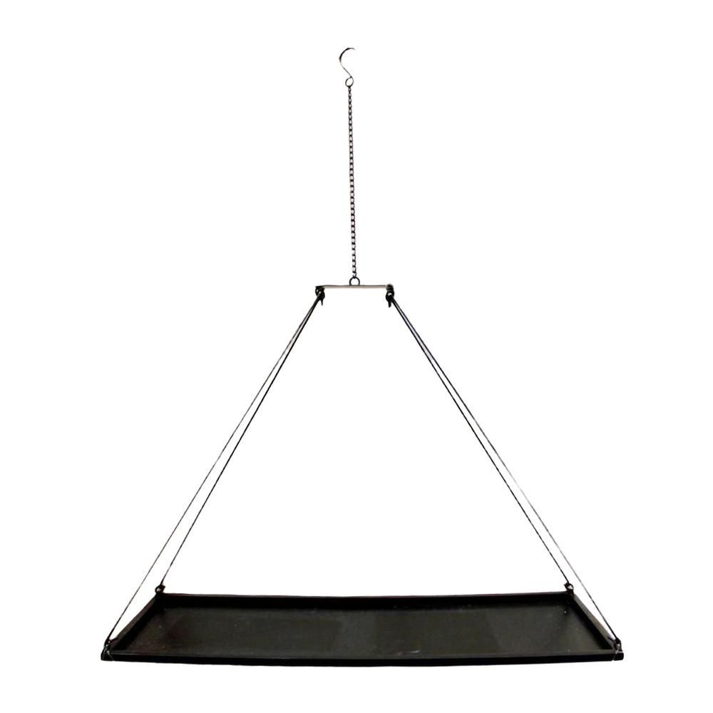 PIATTO METALLO RETTANGOLARE 60X22 CM PENDENTE NERO