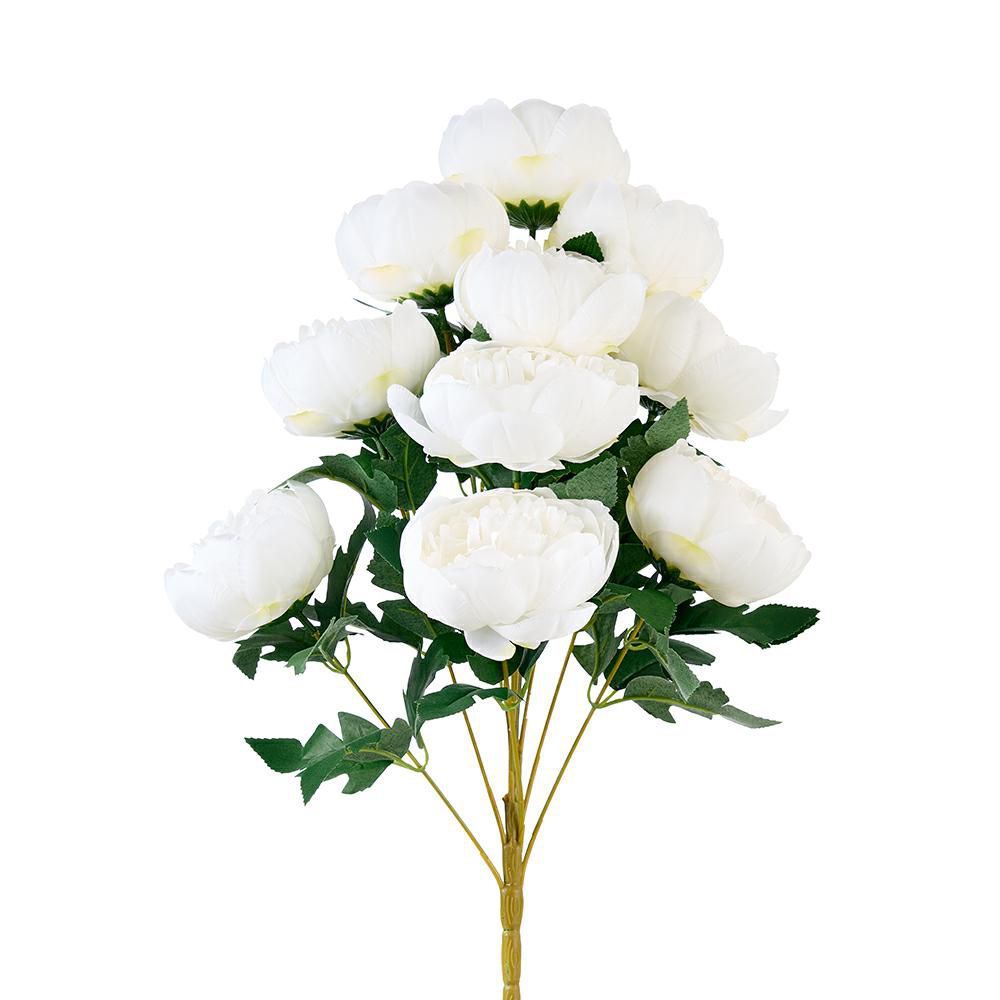 PEONIE BOUQUET FRONTALE10X CM.52 BIANCO PEONIE BOUQUET FRONTALE10X CM.52 BIANCO