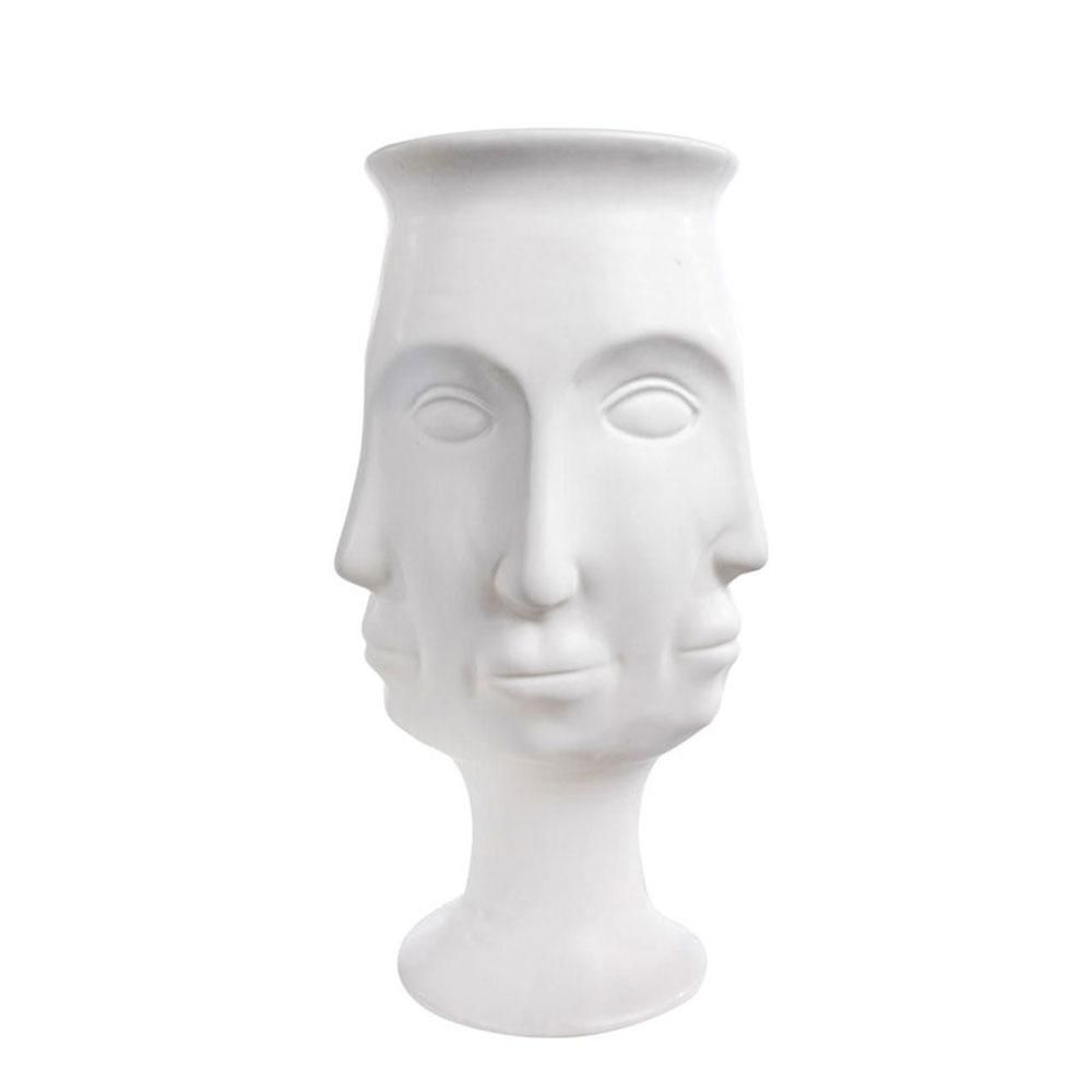 TESTA VASO CERAMICA 16X14,5 CM H.28,5 CM BIANCO
