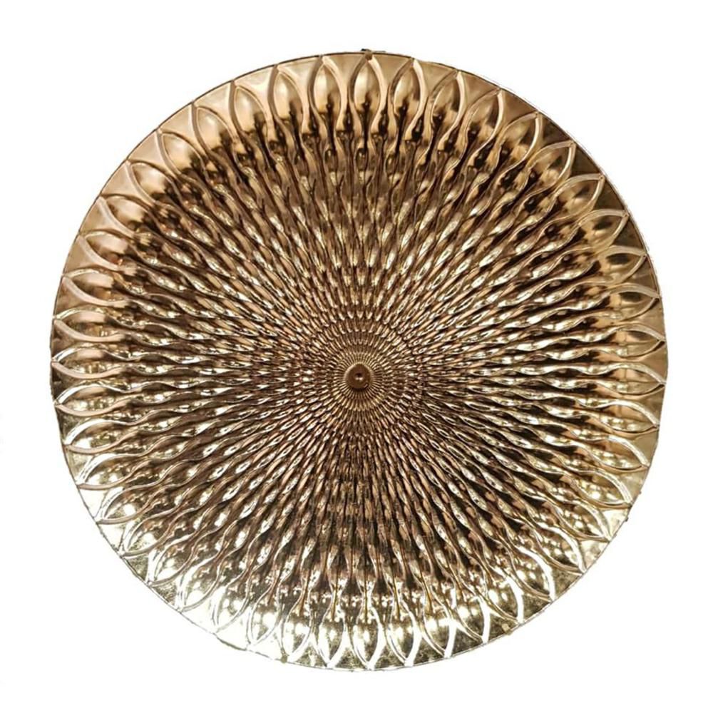 PIATTO POLIRESINA TONDOD.32 CM ORO