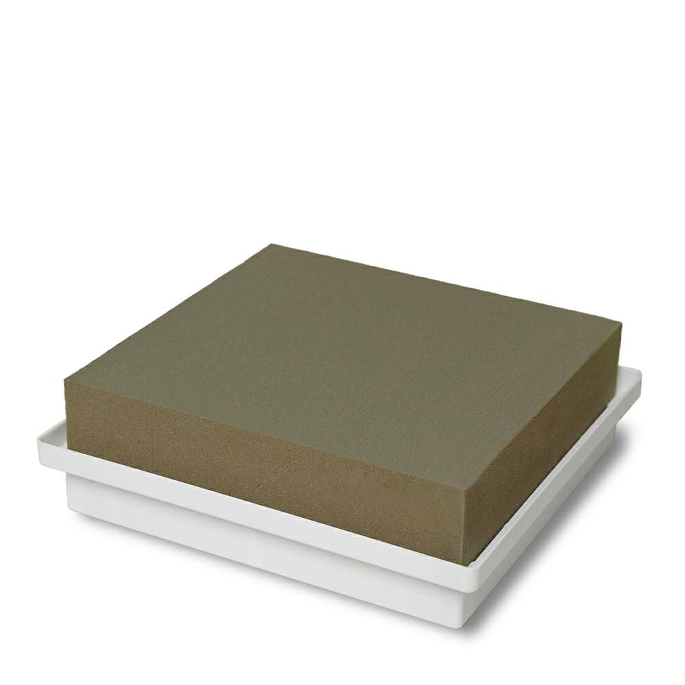 CIOTOLA PLAST. GARDEN2 C/SPUGNA 23X22 CM H.8 CM CONF.PZ.2 BIANCO