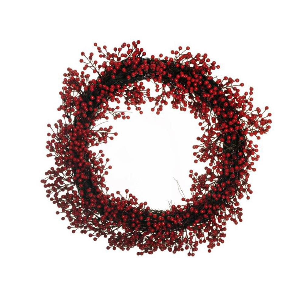 BACCHE CORONA INNER D.27 CM OUTER D.52 CM ROSSO