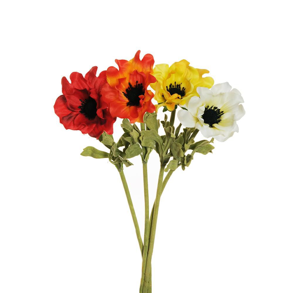 ANEMONE SPRAY FLOCCATO CM 36 ASS. ROSSO/ARANCIO/GIALLO/CREMA