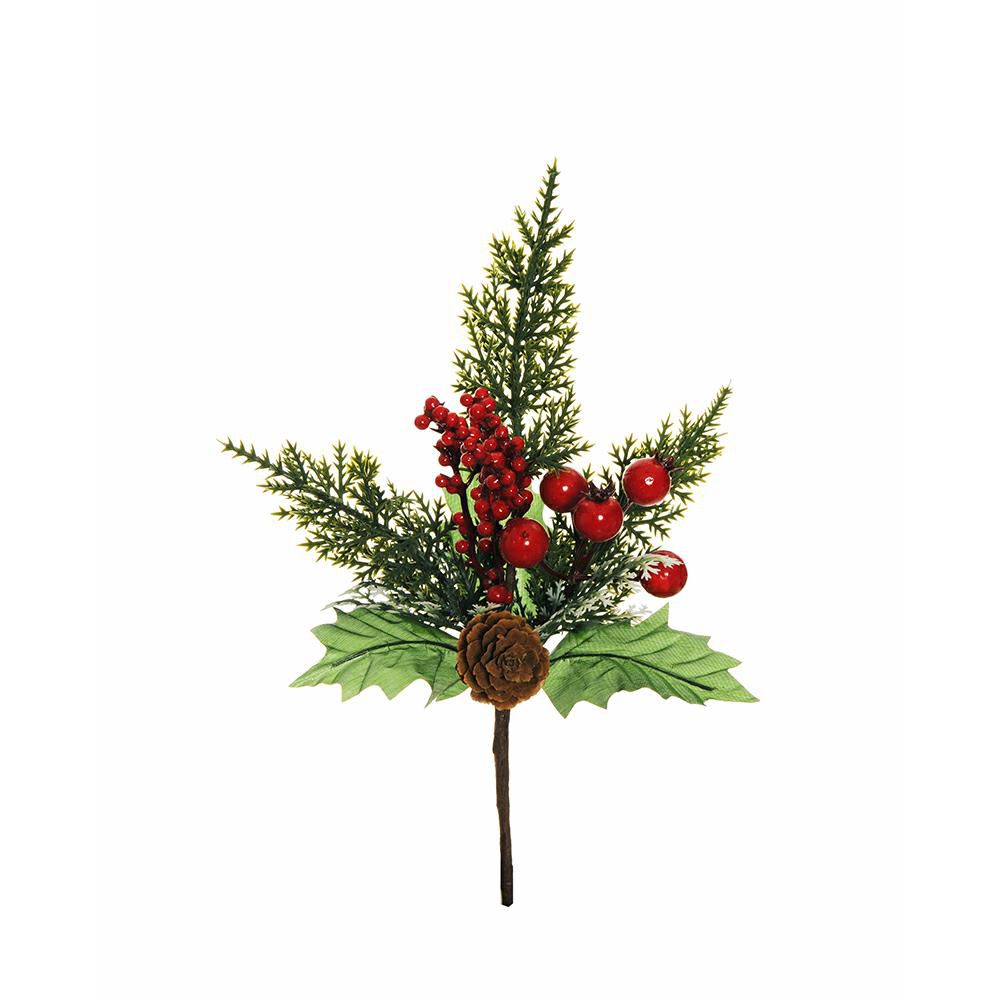 SET 6 ABETE PICK C/BACCHE CM.26 ROSSO/VERDE