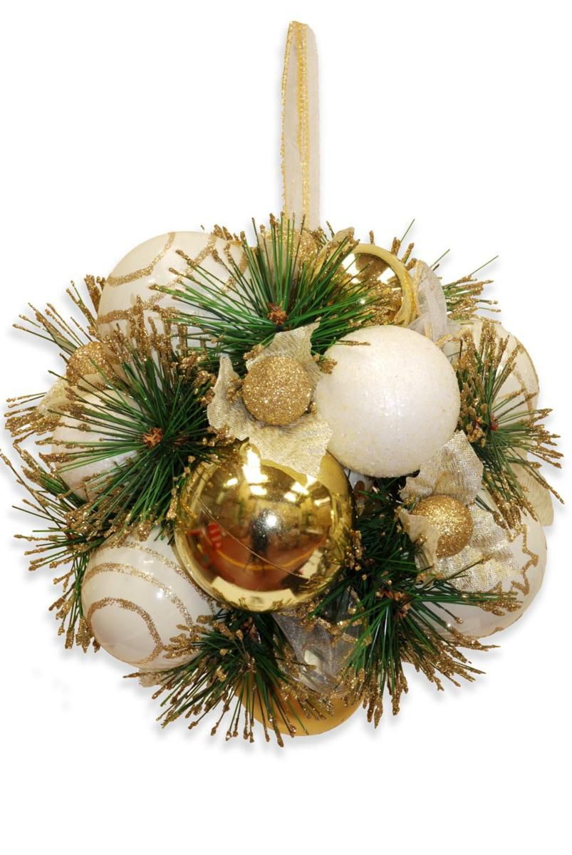 PALLA SFERE D.CM 16 D/APP.-COSE&COSE CREMA/ORO M.