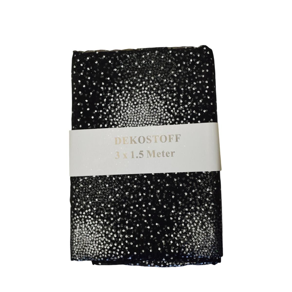 TESSUTO ORGANZA MT.3 GLITTER NERO