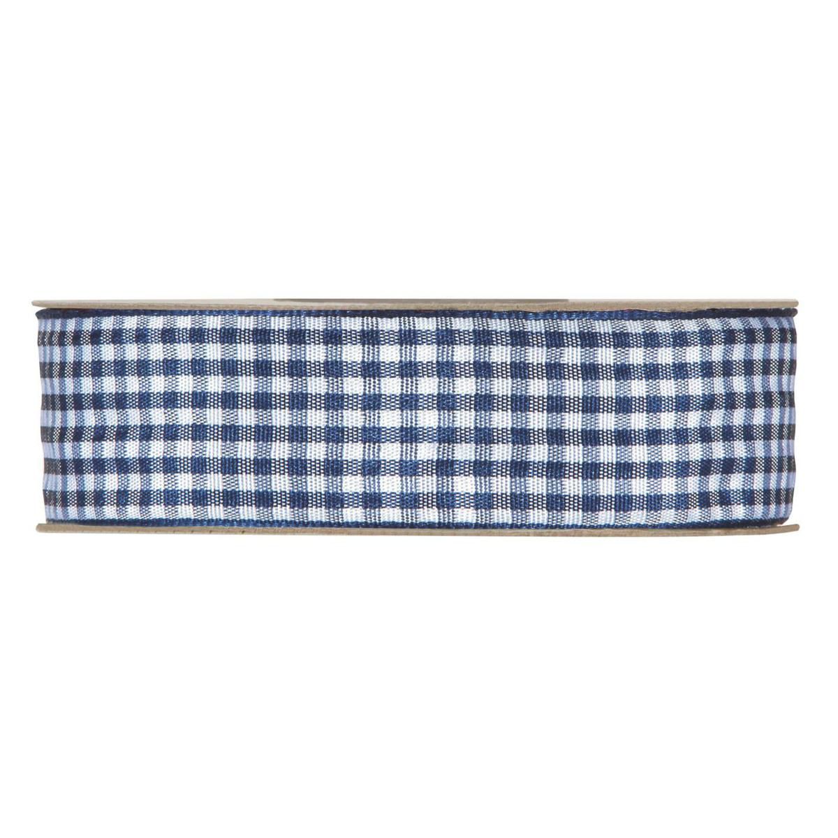 NASTRO VICHY 25MM 20MT BLU/BIANCO