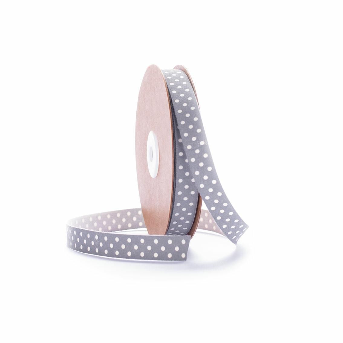 NASTRO COTONE POIS 15MM25MT GRIGIO DG