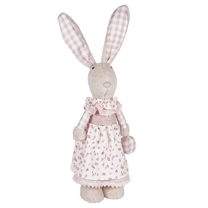 CONIGLIETTA C/UOVO 22X18 CM H.60 CM ROSA