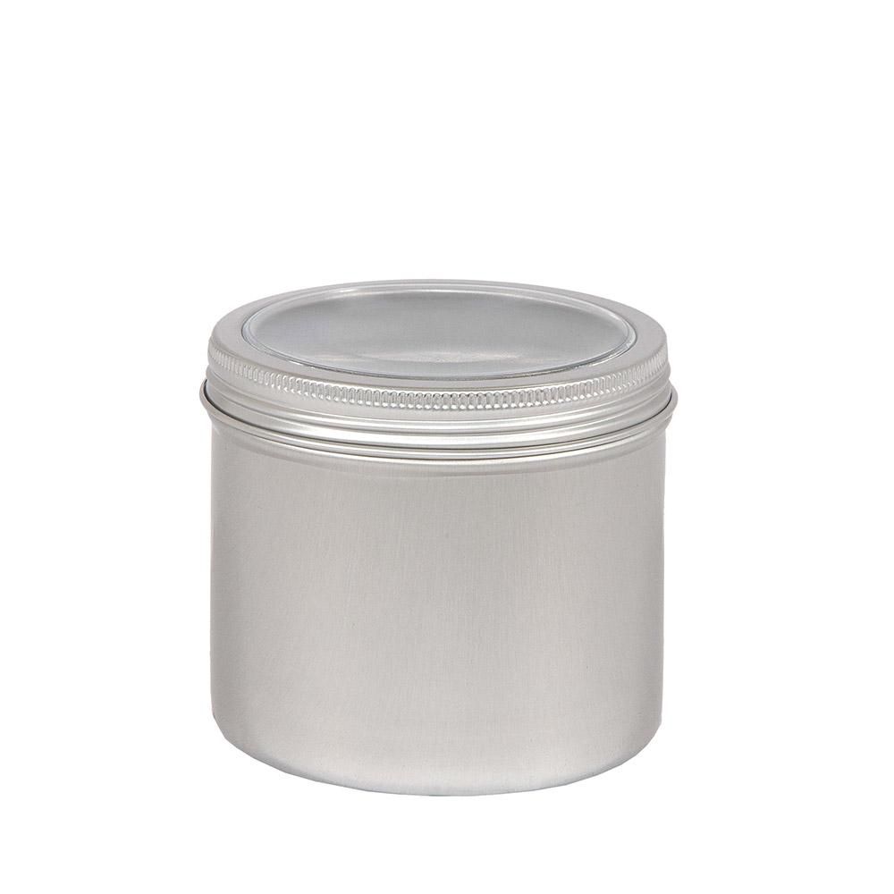 SET 6 BARATTOLI ALLUMINIO C/COPERCHIO D.8,2 CM H.7,5 CM