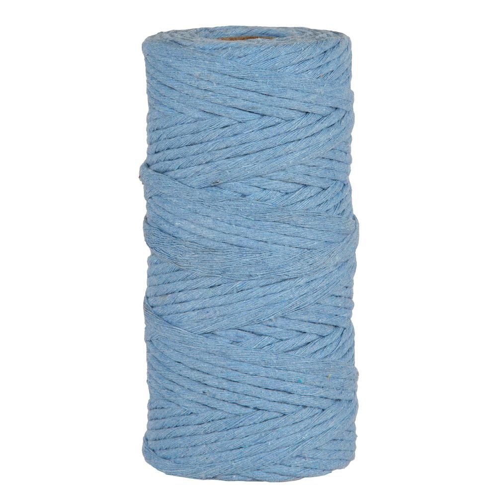 CORDA COTONE RICICLATO -COTTON YARN- MM 5X100 MT 300 GR AZZURRO
