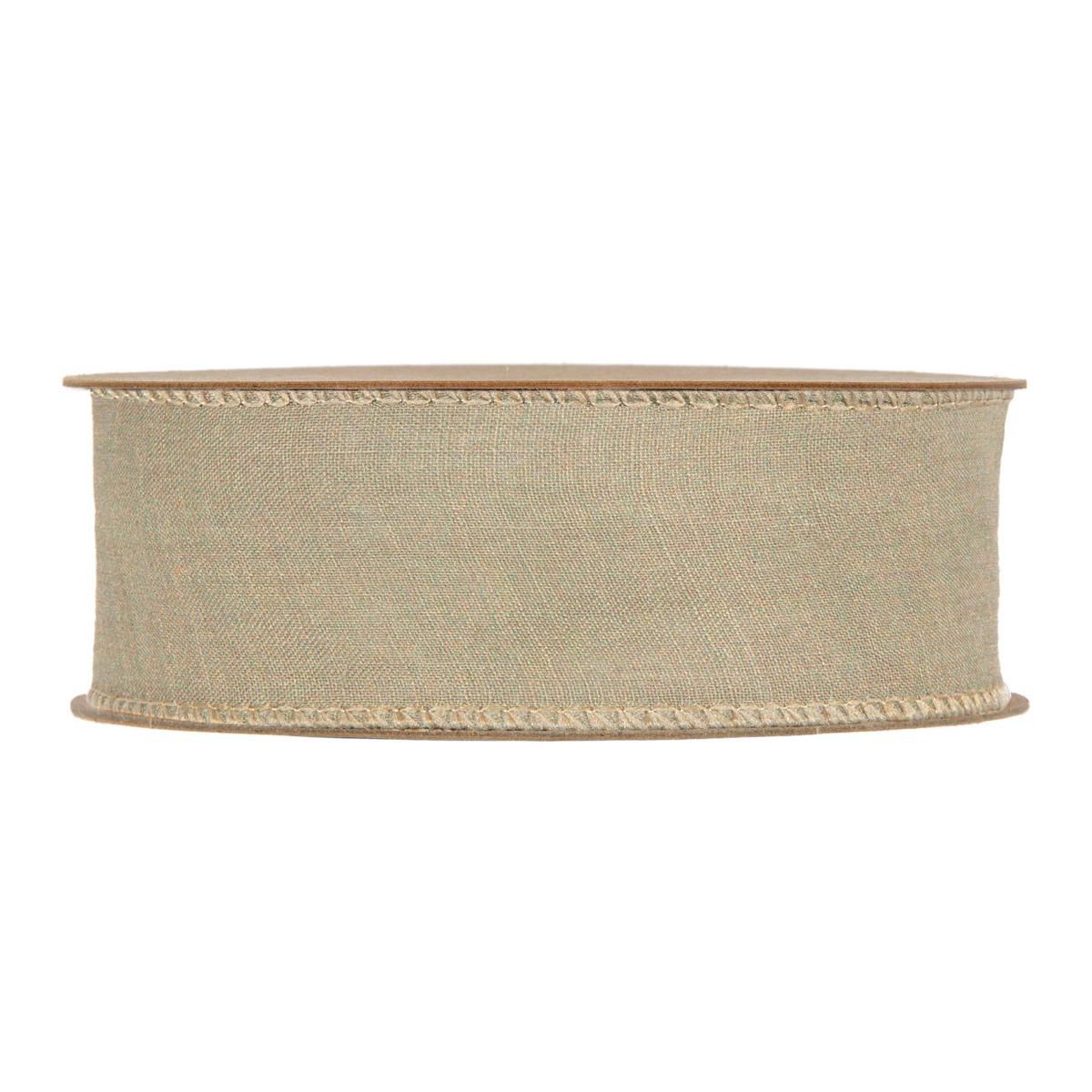 NASTRO RAMIE TESSUTO FIBRA VEGETALE 40MM 10MT GRIGIO CHIARO