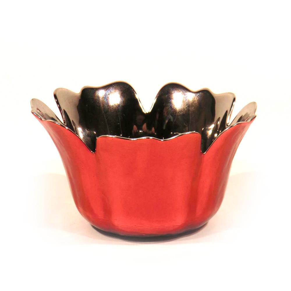 CIOTOLA VETRO-CLEO-20X8,5 ROSSO/ARGENTO CIOTOLA VETRO-CLEO-20X8,5 ROSSO/ARGENTO