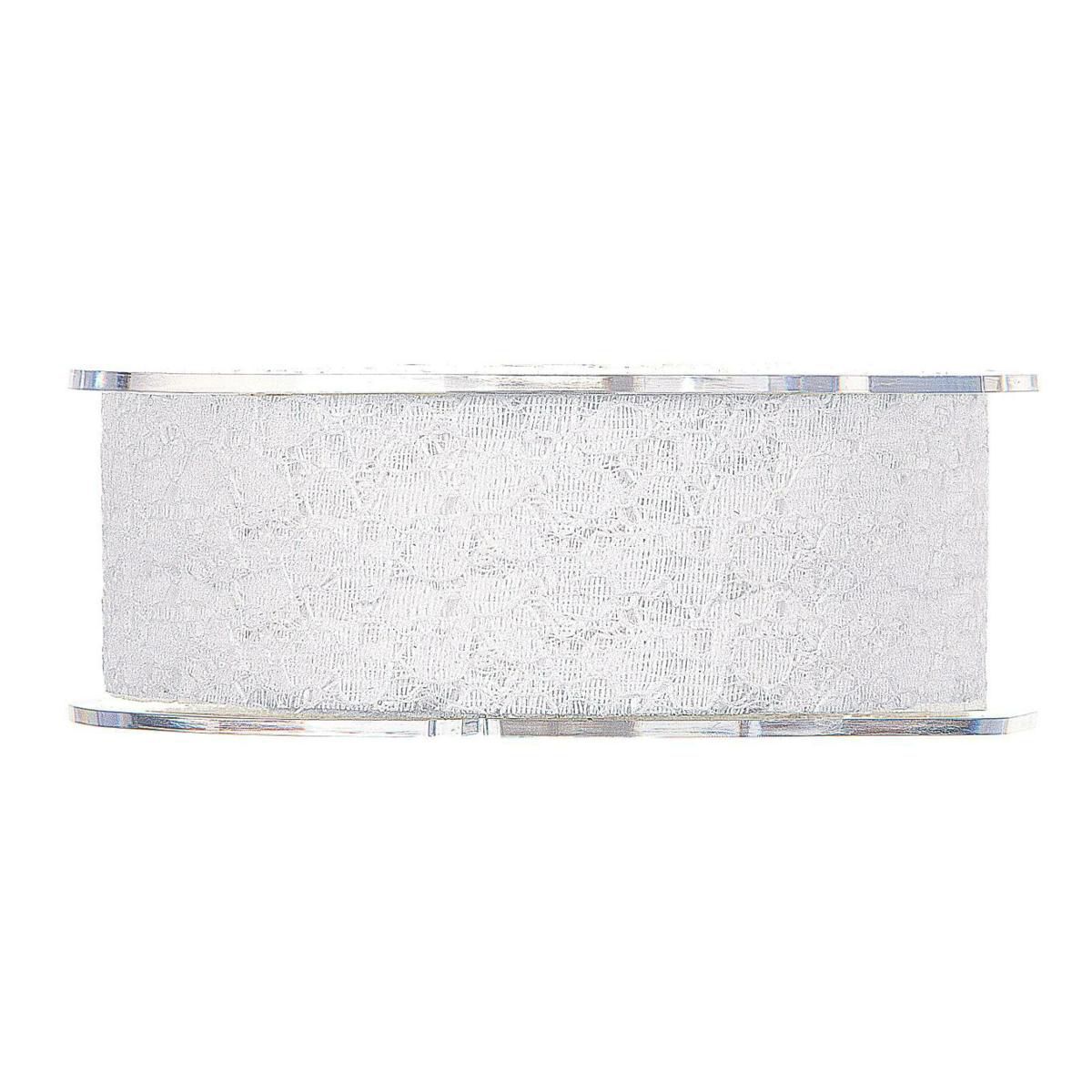 NASTRO PIZZO 38MM 10MT -FLOWER- BIANCO