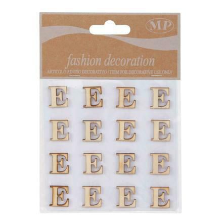 SET 16 LETTERE LEGNO 10X10 CM STICKERS NATURALE SET 16 LETTERE LEGNO 10X10 CM STICKERS NATURALE