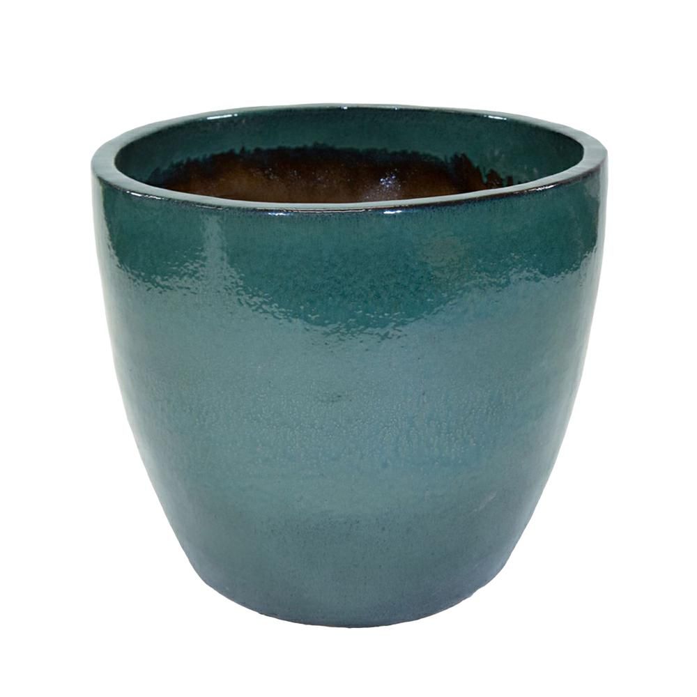 VASO CERAMICA D.58 CM H.51 CM -NOBLE EGG- VERDE