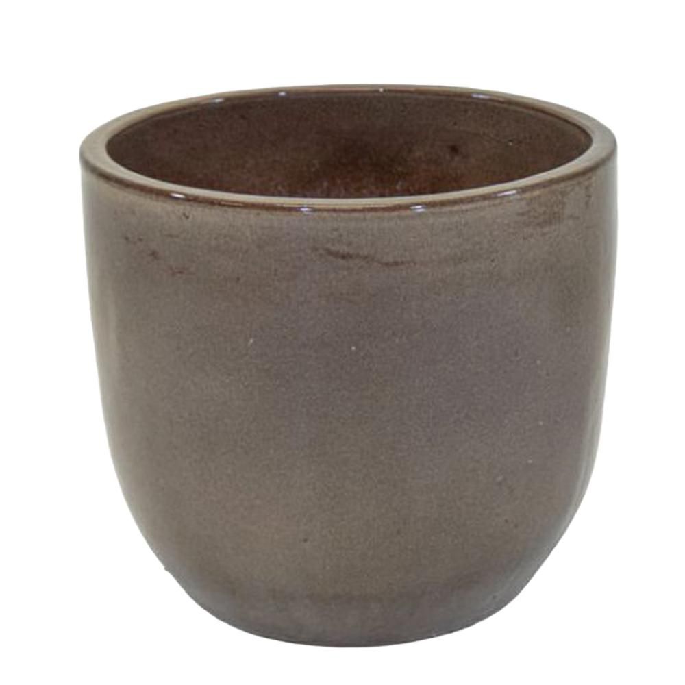 VASO CERAMICA D.48 CM H.43 CM -NOBLE EGG- MARRONE