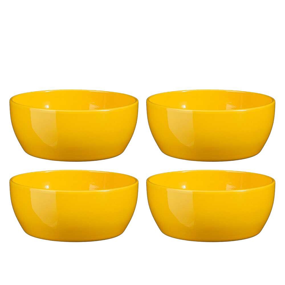 SET 4 BOWL D.22,5 H.9,5CM -TUSCA- GIALLO