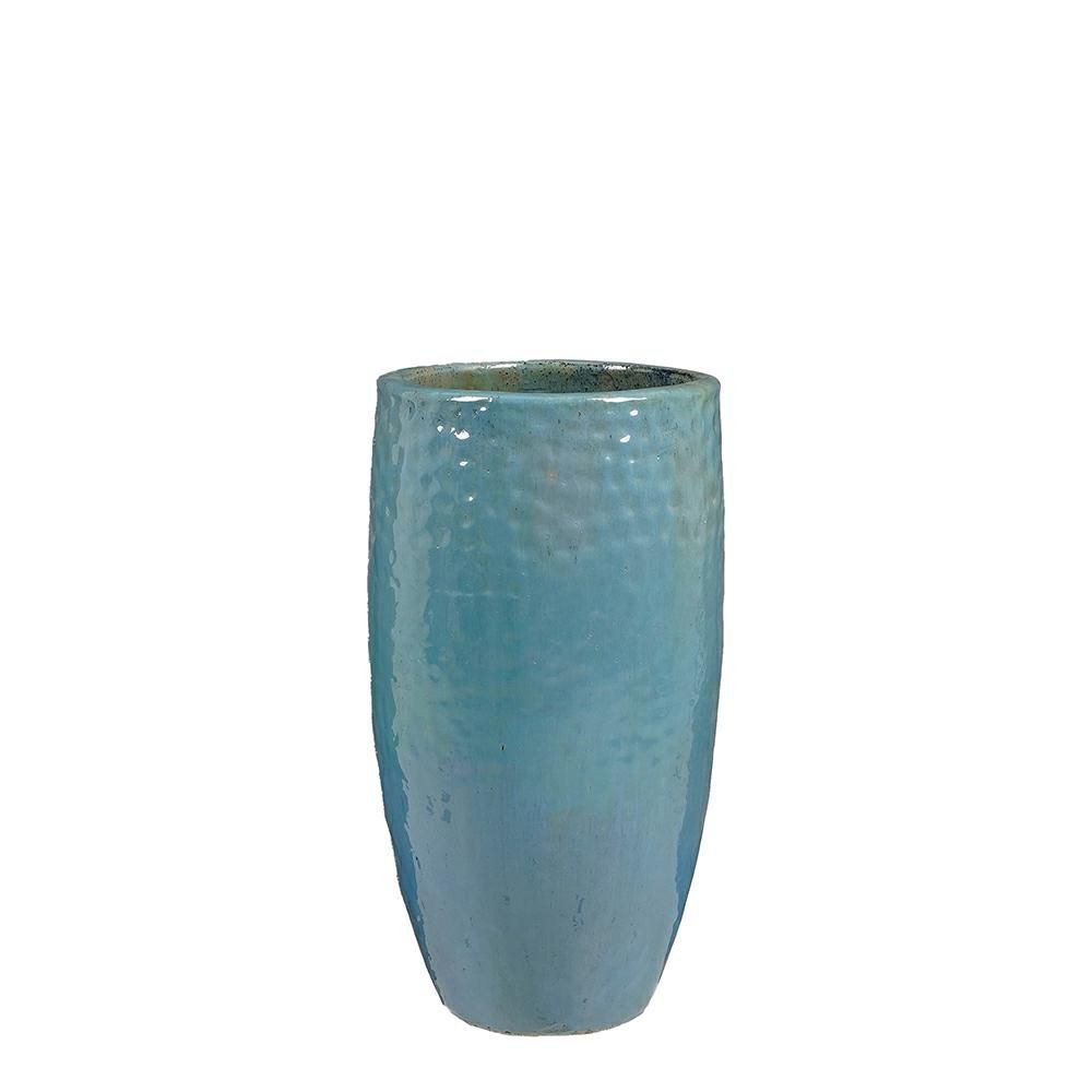 VASO CERAMICA D.35 CM H.64 CM -VULCANO- BLU