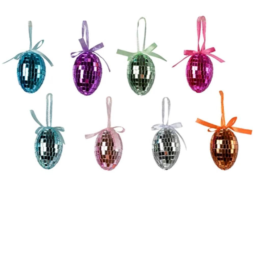 SET 8 CONFEZIONI DA 2 UOVA D/APPENDERE FOAM D.4 H.6CM MULTICOLOR