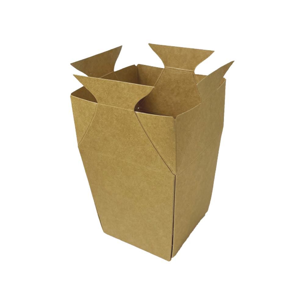 SET 10 SCATOLE PORTABOUQUET 11,40X11,40 CM H.24,7 CM AVANA