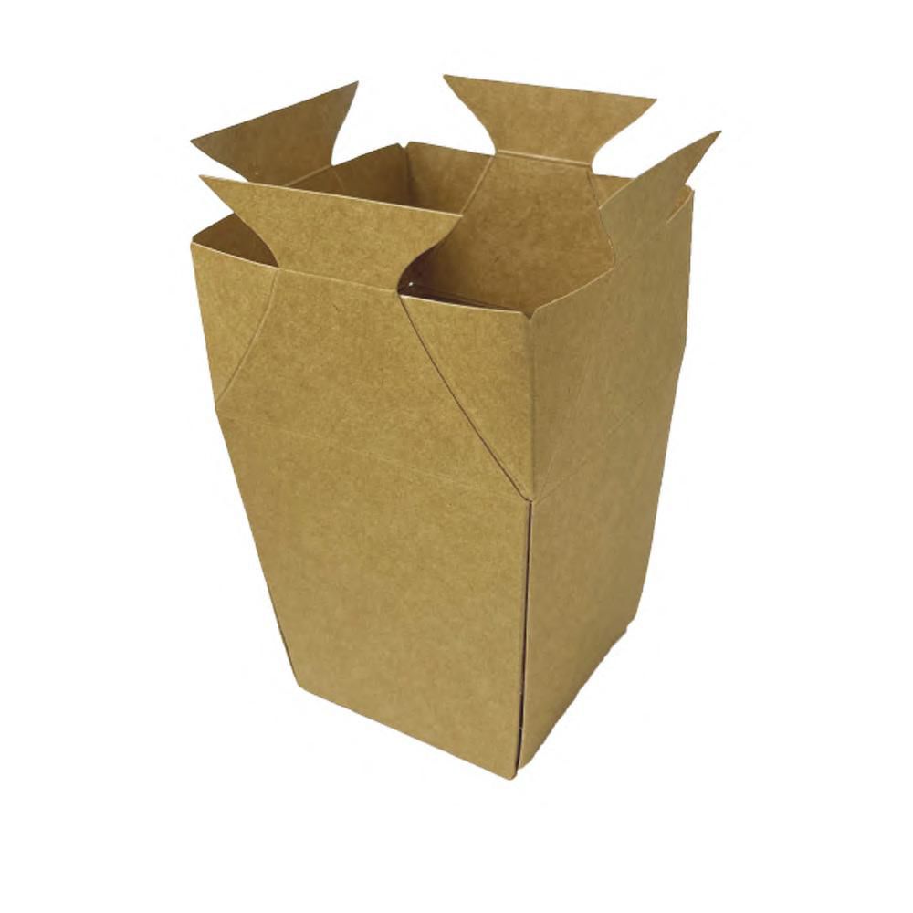 SET 10 SCATOLE PORTABOUQUET 12,50X12,50 CM H.27,3 CM AVANA