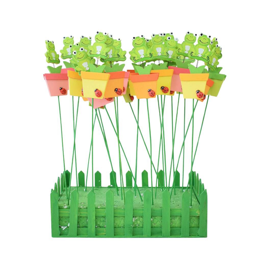 SET 24 RANE LEGNO S/PICK VERDE/COLORI MISTI