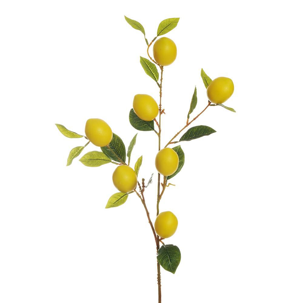 LIMONE RAMO C/7 FRUTTI 17F. REAL TOUCH CM.96 VERDE/GIALLO