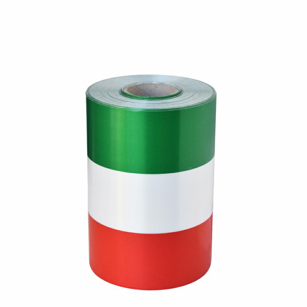 NASTRO TRICOLORE 150MM 50MT VERDE/BIANCO/ROSSO