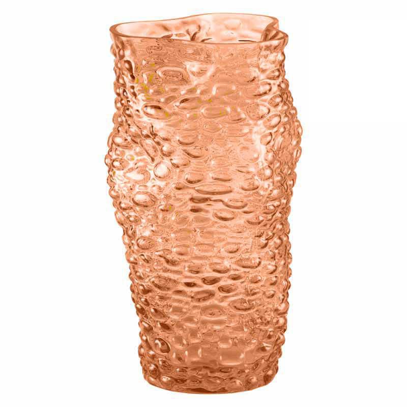 VASO VETRO LUSTRATO D.14 H.27 CM -ROCCIA- PESCA