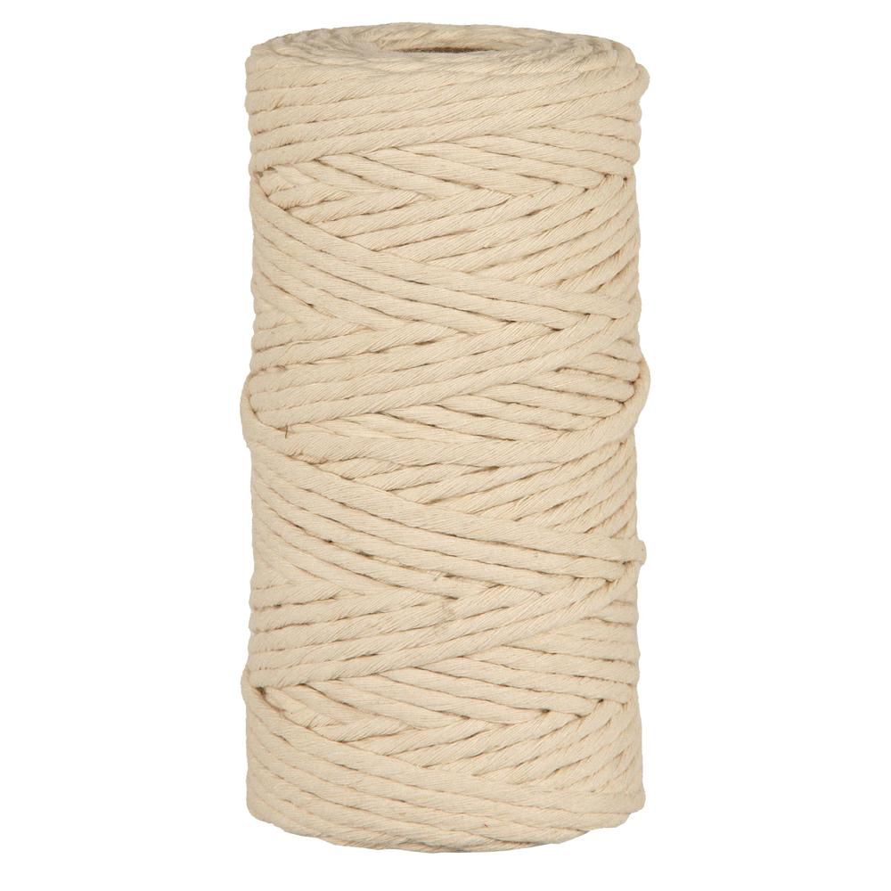CORDA COTONE RICICLATO -COTTON YARN- MM 5X100 MT 300 GR NATURALE